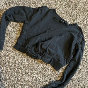 Forever 21 Black Twist-Front Sweatshirt